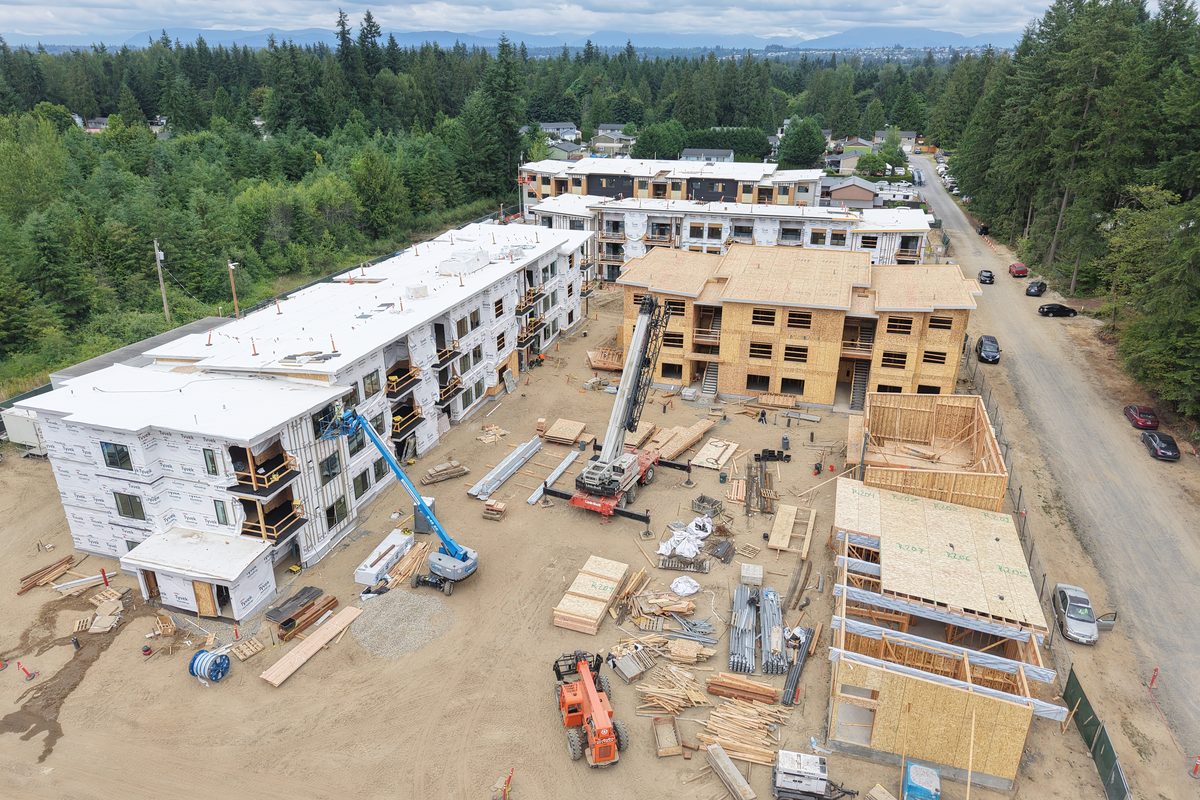Commercial framing aerial King County